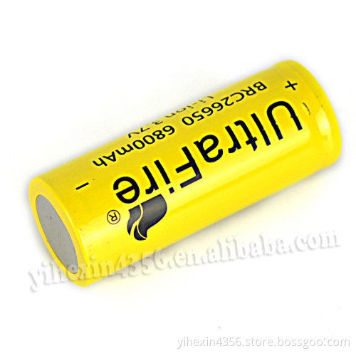 3.7v 6800mAh Rechargeable Li-ion 26650 Battery